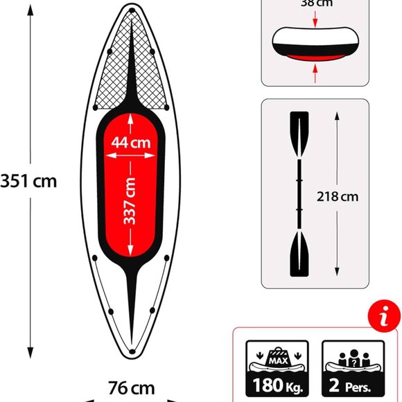 Intex Challenger K2 Kayak โ 2 Person - Picture 3 of 9